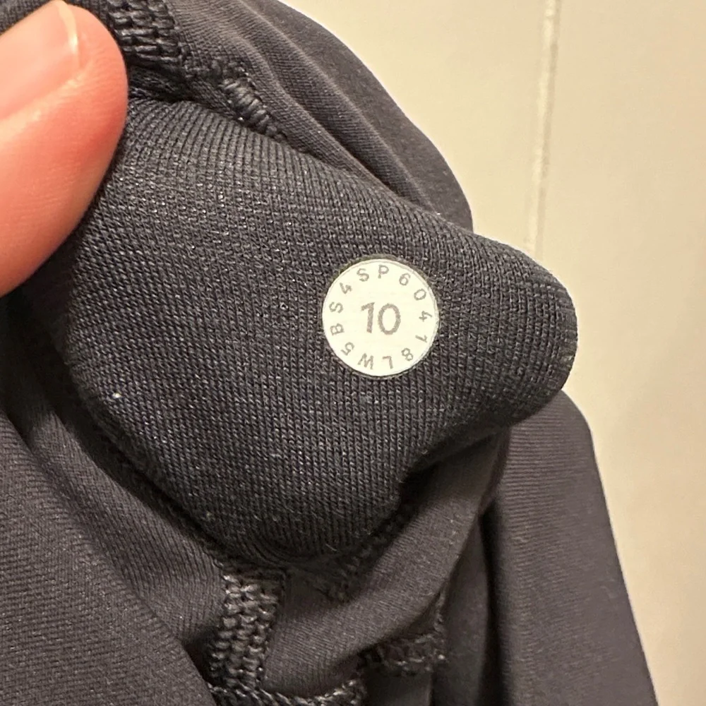 lululemon athletica Dark Gray Leggings with Mesh Accents